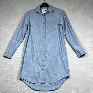 The North Face Dress Womens Size XS Blue Denim Chambray Lightweight Shirt